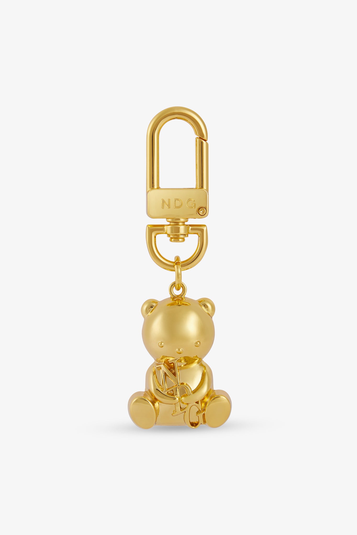 Teddy Bear Gold Keychain