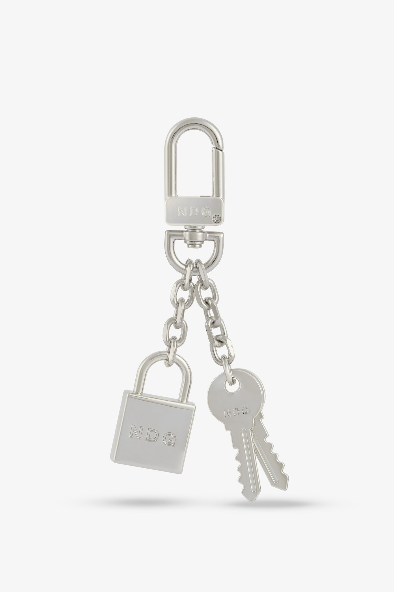 Padlock Keychain Silver