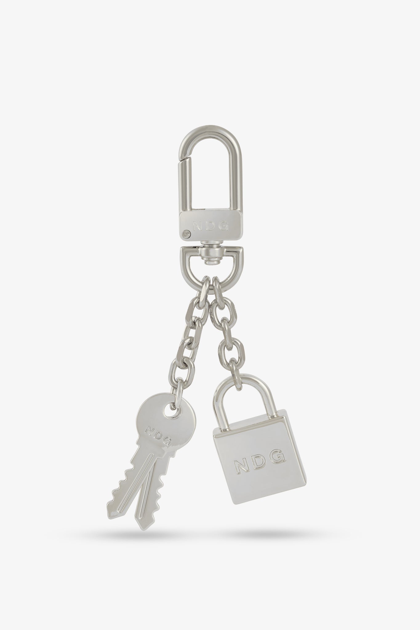 Padlock Keychain Silver